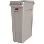 Contenedor-de-basura-SLIM-JIM--con-Canales-de-Ventilacion--Beige-87-Litros-Rubbermaid-Commercial-en-diagonal-completa