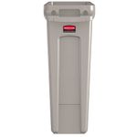Contenedor-de-basura-SLIM-JIM--con-Canales-de-Ventilacion--Beige-87-Litros-Rubbermaid-Commercial-de-frente