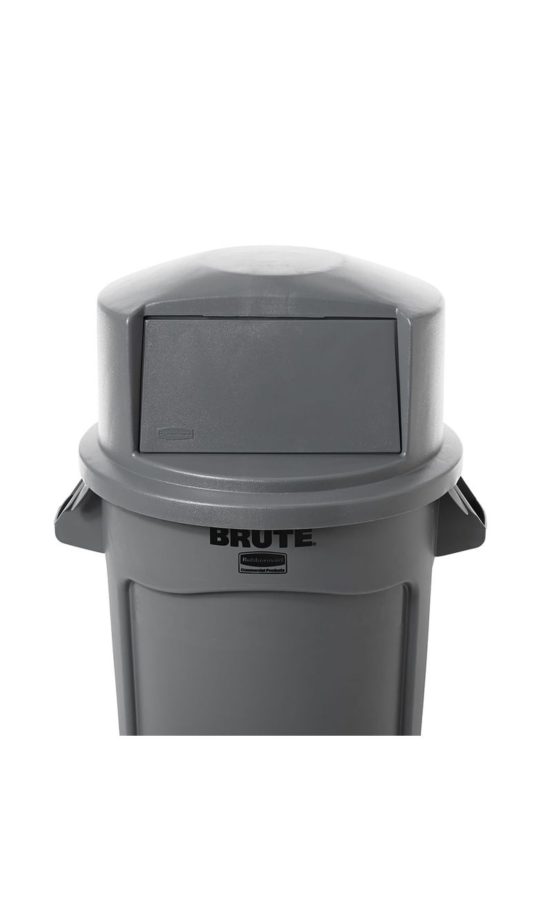 Tapa-BRUTE--Domo-Gris-121-Litros-Rubbermaid-Commercial-tapa-puesta-de-frente