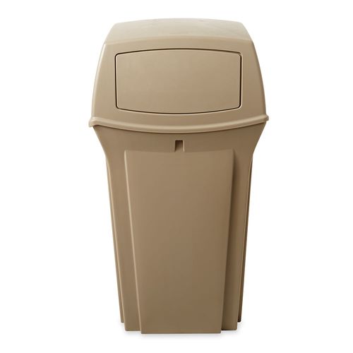 Contenedor De Basura Ranger Con 2 Puertas Beige 132 Litros