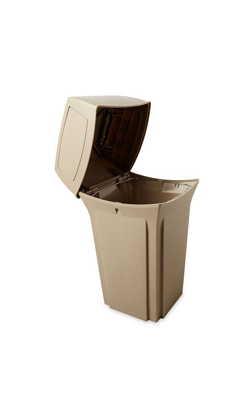 Contenedor-de-basura-Ranger-con-2-puertas-Beige-132-Litros-Rubbermaid-Commercial-tapa-abierta