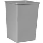 Contenedor-de-basura-Cuadrado-Untouchable--Gris-132.5-Litros-Rubbermaid-Commercial-en-diagonal