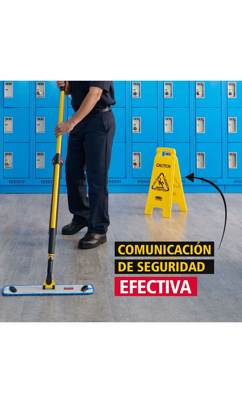 Señal-de-Precaucion-de-piso-Amarillo-66-cm-comunicacion-de-seguridad-al-lado-de-hombre-limpiando