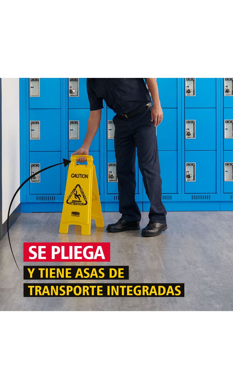 SEÑAL-PISO-Señal-de-Precaucion-de-piso-Amarillo-66-cm-plegada-puesta-por-hombre-en-el-piso