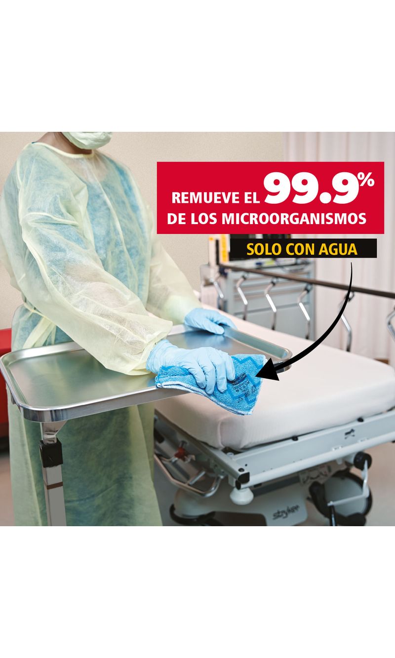 Paño-de-Microfibra-HYGEN--Azul-40-x-40-cm-en-uso-limpia-el-99.9--de-las-bacterias