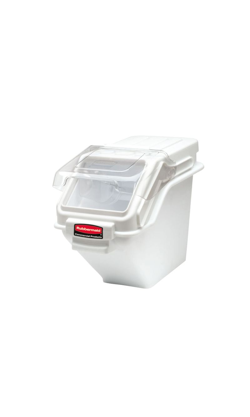 Contenedor-para-ingredientes-ProSave-100-tazas-Con-pala-Blanco--Rubbermaid-Commercial-en-diagonal-alejado