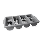 Organizador-de-cubiertos---Gris--Rubbermaid-Commercial-con-cubiertos