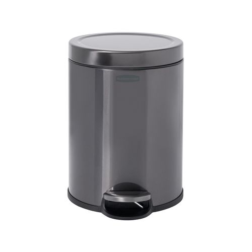 Bote de basura redondo de acero inoxidable con pedal 6 Litros