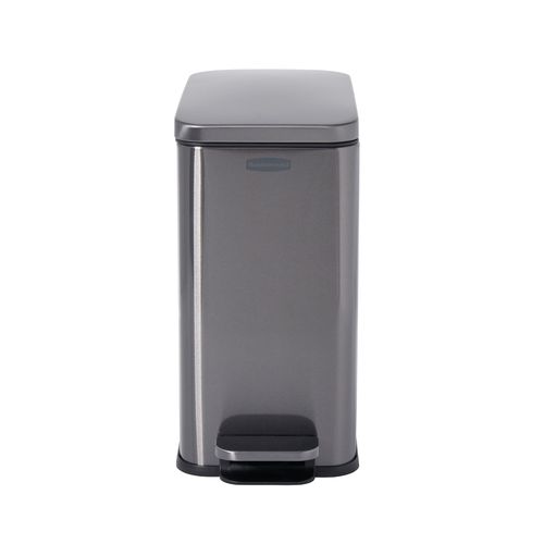 Bote de basura delgado con pedal de acero inoxidable 9 litros