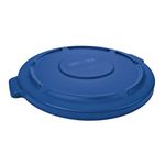Tapa-BRUTE--Plana-Azul-121-Litros-Rubbermaid-Commercial-de-frente