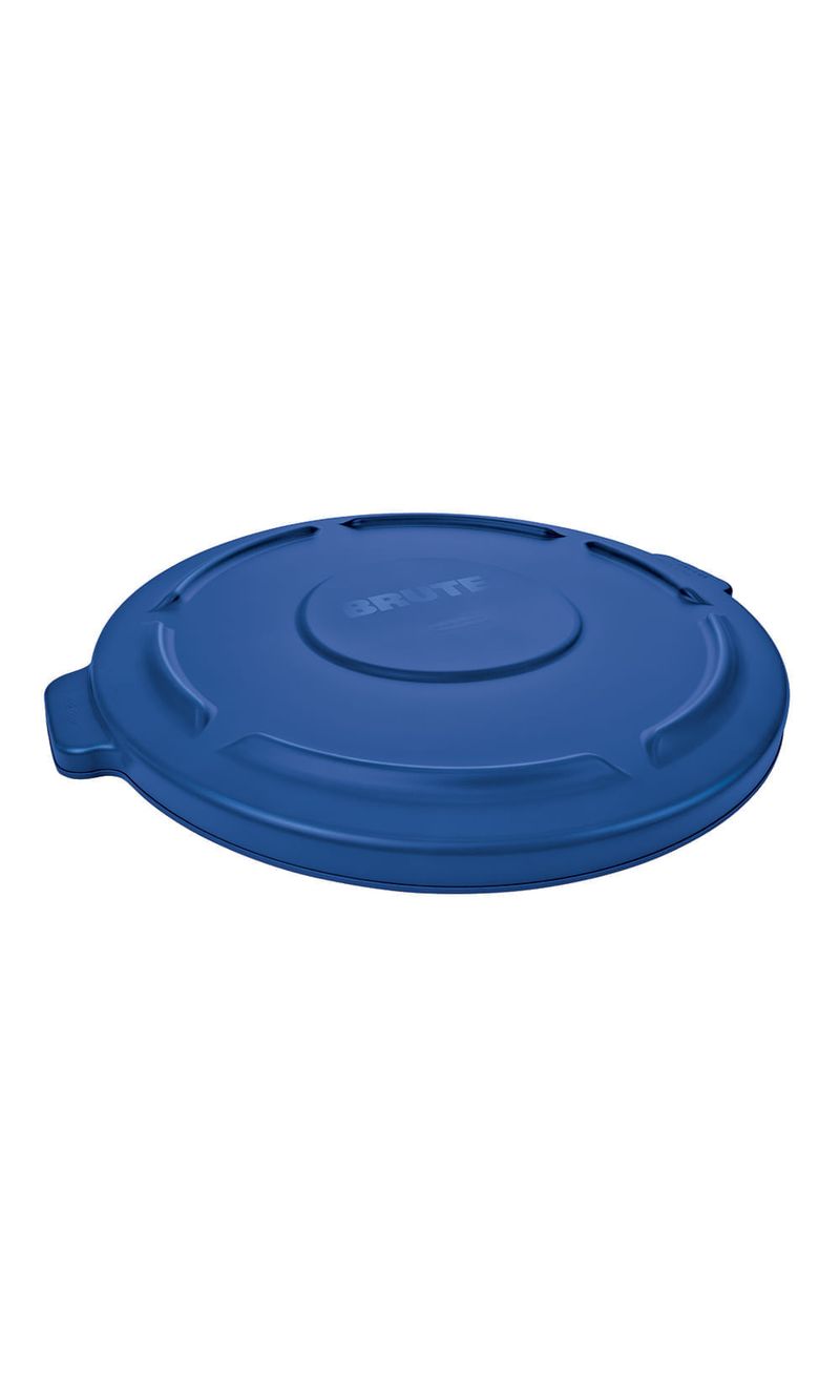Tapa-BRUTE--Plana-Azul-121-Litros-Rubbermaid-Commercial-de-frente