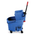 Cubeta-exprimidora-WaveBrake®-azul-33-litros-Rubbermaid-commercial-Products-de-lado