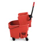 Cubeta-exprimidora-WaveBrake®-roja-33-litros-Rubbermaid-commercial-Products-de-lado