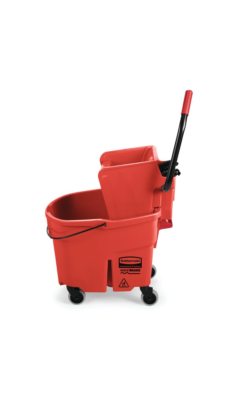 Cubeta-exprimidora-WaveBrake®-roja-33-litros-Rubbermaid-commercial-Products-de-lado