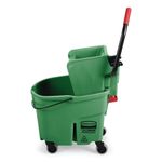 Cubeta-exprimidora-WaveBrake®-verde-33-litros-Rubbermaid-commercial-Products-de-lado