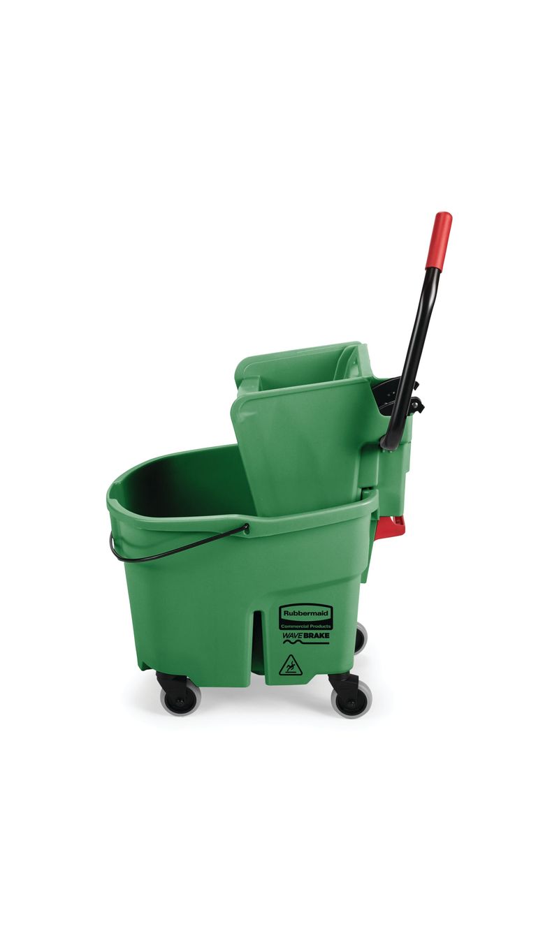 Cubeta-exprimidora-WaveBrake®-verde-33-litros-Rubbermaid-commercial-Products-de-lado