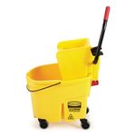 Cubeta-exprimidora-WaveBrake®-amarilla-33-litros-Rubbermaid-commercial-Products-de-costado