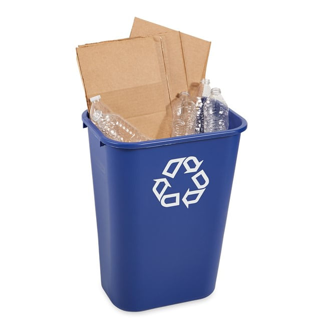 Papelera de reciclaje grande 41 QT Azul