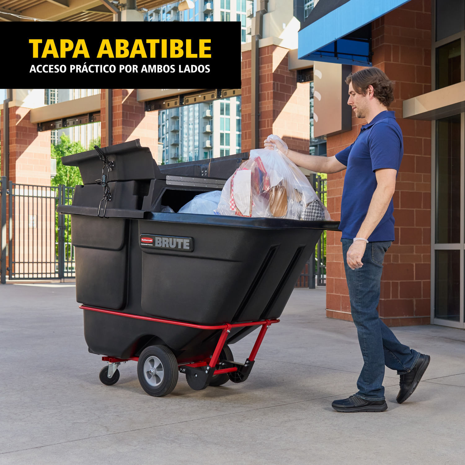 Tapa abatible para carro volcador BRUTE®