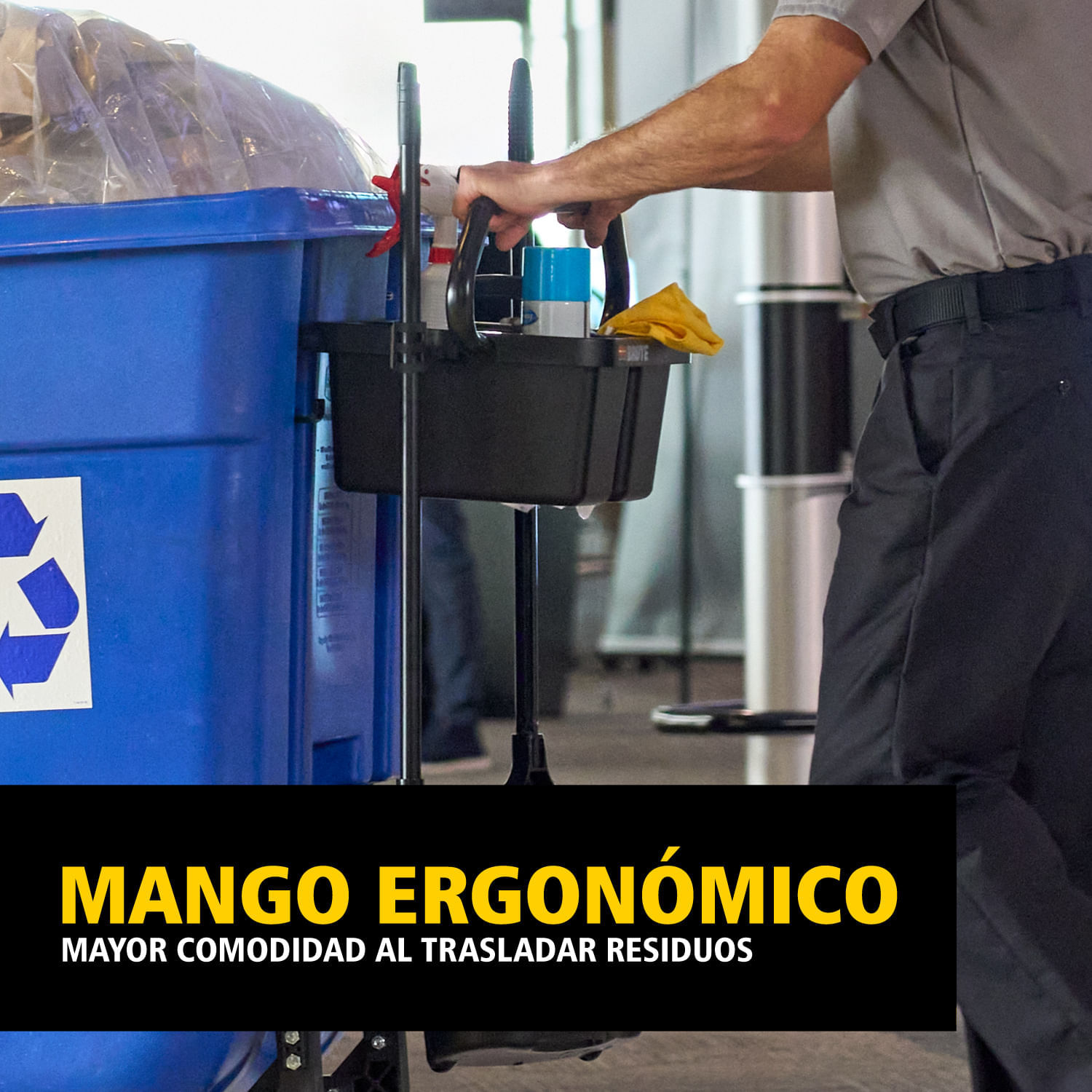 Mango ergonómico con portaelementos