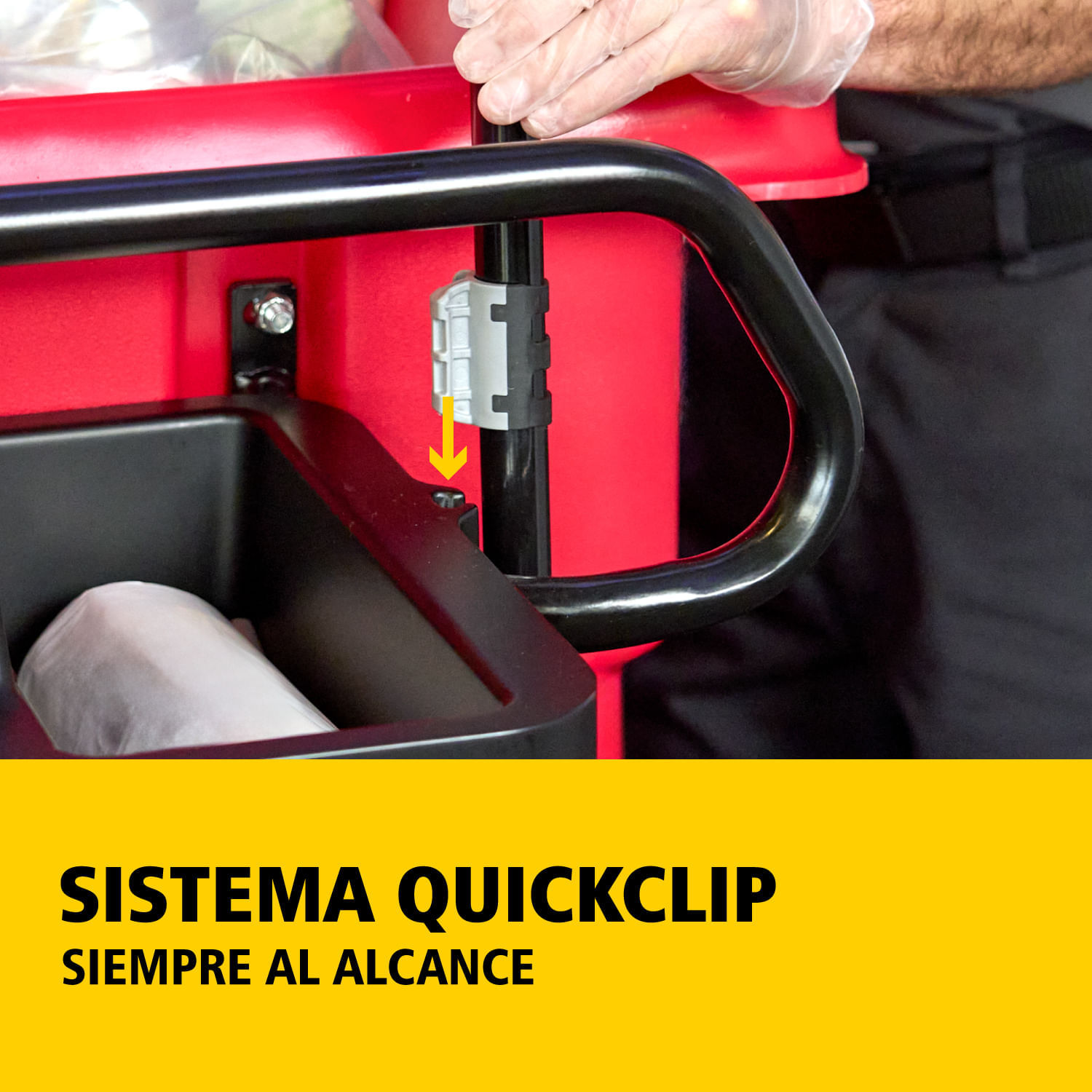 Mango ergonómico con portaelementos