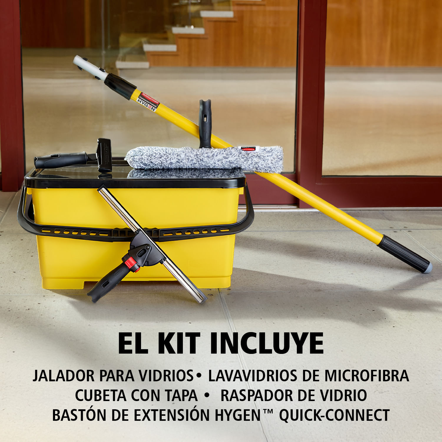 Kit inicial para limpieza de vidrios