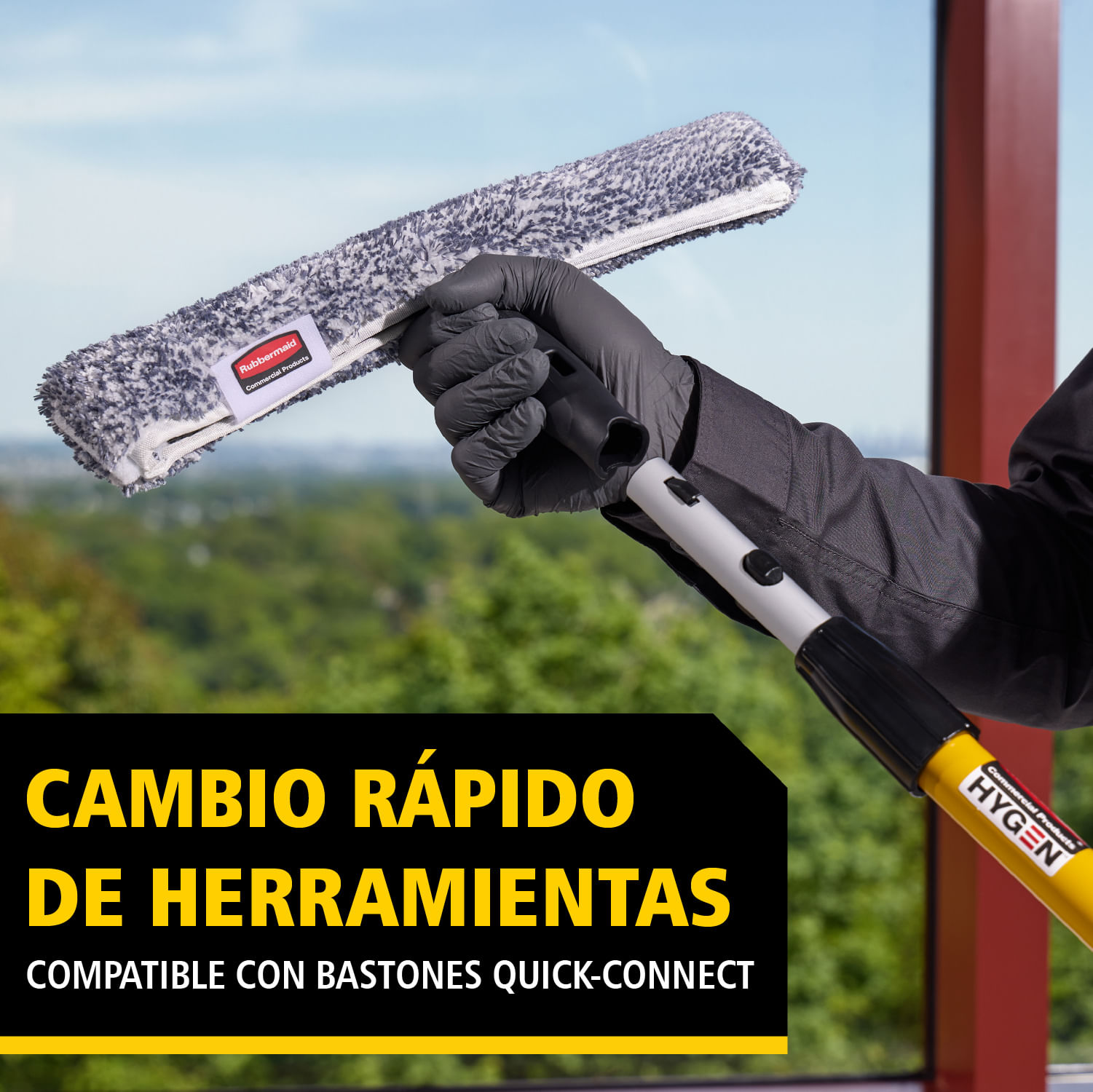 Lavavidrios de microfibra